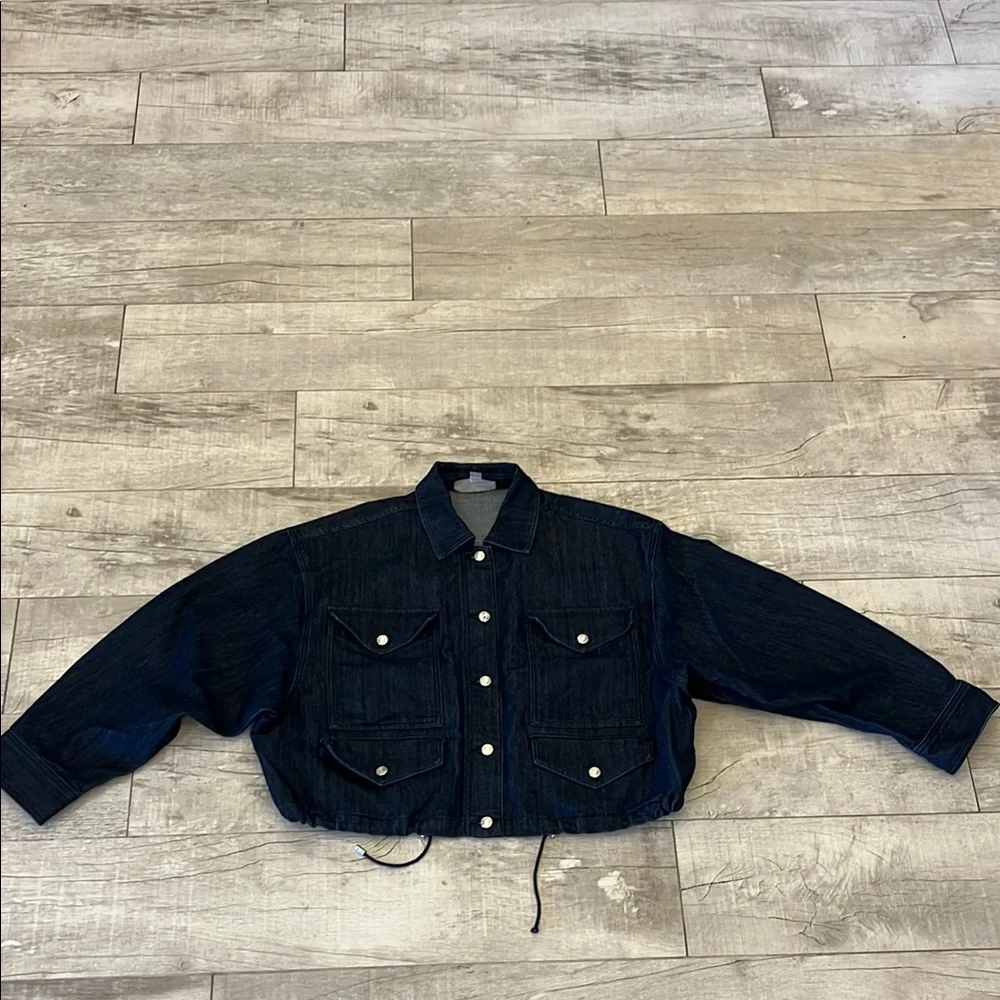 MICHAEL KORS‎  Cropped Deni Jacket Size XL - Picture 6 of 12